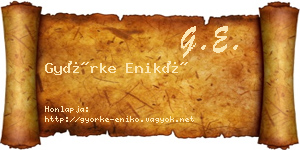 Györke Enikő névjegykártya