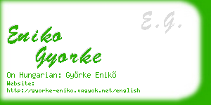 eniko gyorke business card