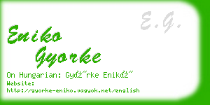 eniko gyorke business card